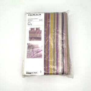 Ikea Palmlilja full queen duvet cover and pillows set
